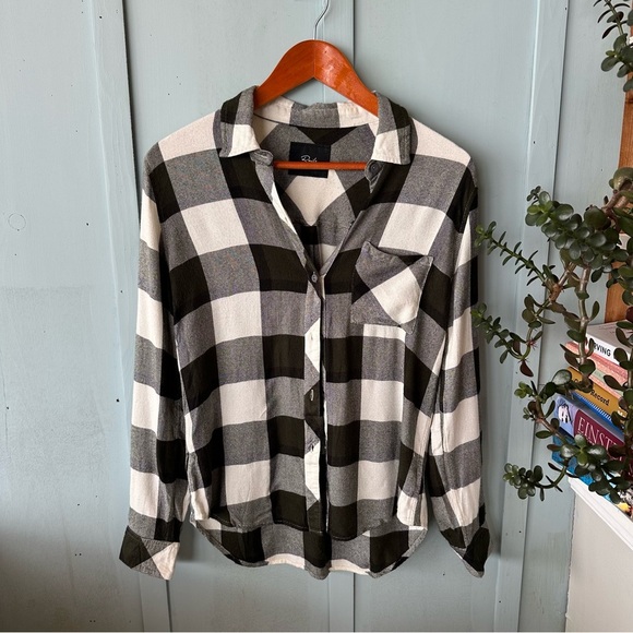 Rails Signature Hunter Shirt in Rosemary Onyx Sz Small - Picture 3 of 9